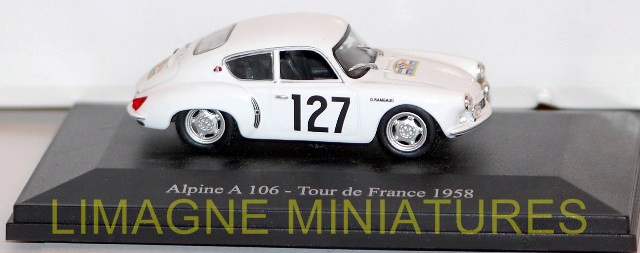 Modèle Réduit Norev Renault Alpine A106 #127 Tour De France 1/43 - Blanc - Incomplet (sans Boîte)